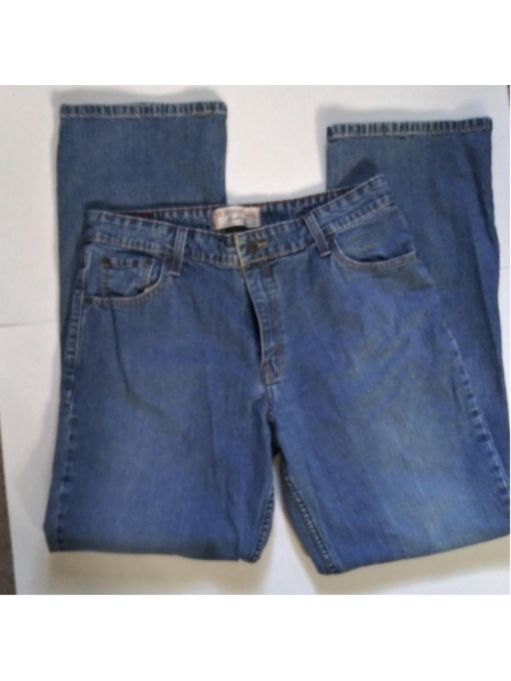 Woman's Size 14 Dark Wash Blue Denim Stretch Bootcut Jeans